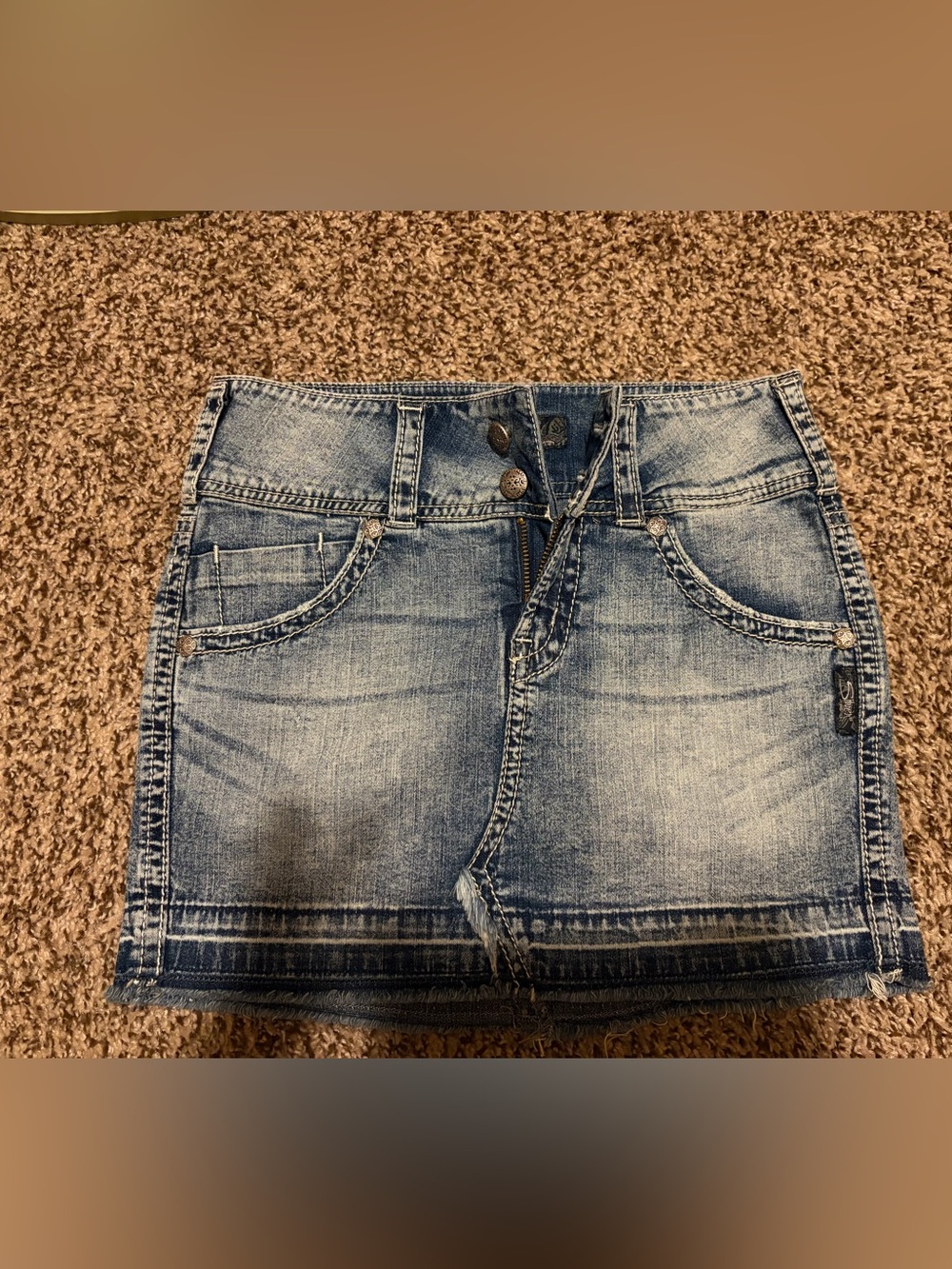 Silver brand denim skirt